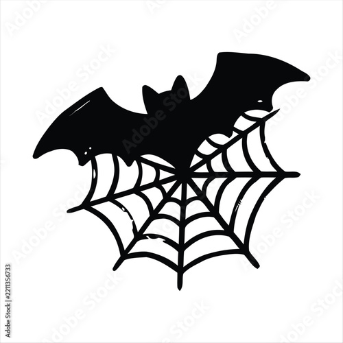 Halloween Bat Icon – Flying Bat Symbol for Spooky Horror, Halloween and Gothic Design