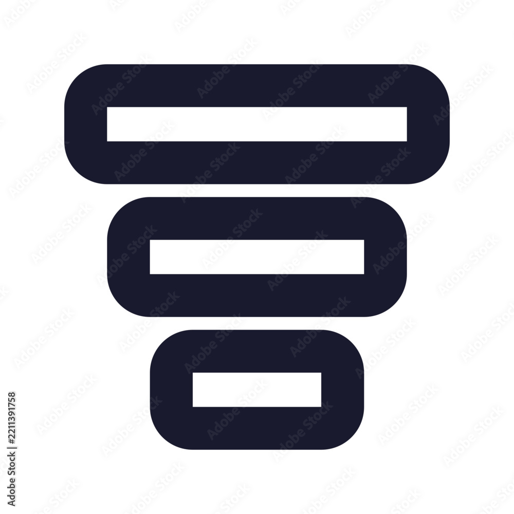 Fototapeta premium Deep Learning Layered Structure Line Icon