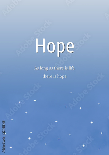 Inspirational Quote on Starry Blue Background Illustration, Perfect for Wallpaper, Poster, Typography, Card, and Wall Art.