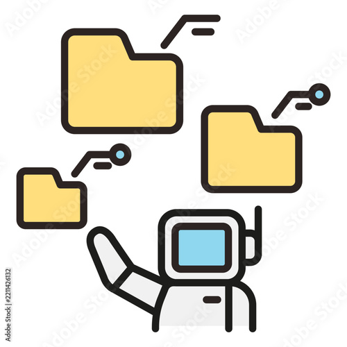 AI Assistant File Management Icon