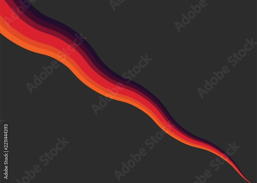 Colorful wave pattern against a brown background layered design
