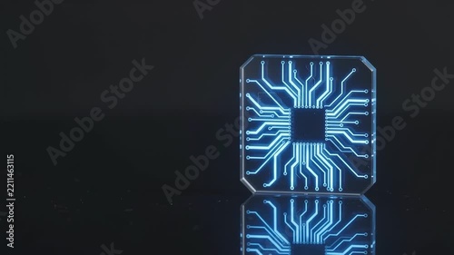 Advanced Technology Microchip Circuitry Abstract Digital Concept Video Illustration Representing Future Computing Innovation and Electronic Data Processing