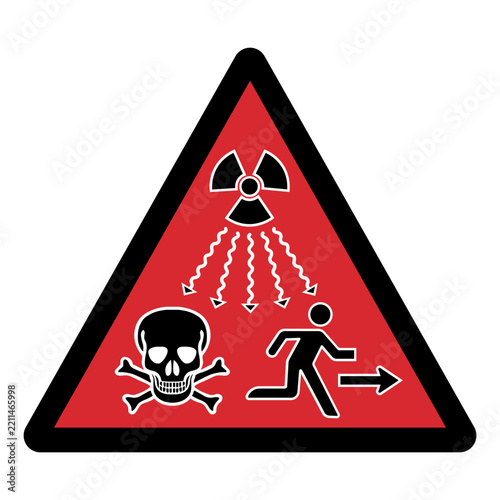 Additional Radiation Symbol Sign,Vector Illustration, Isolated On White Background Label. EPS10