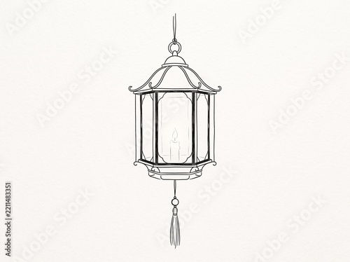 vintage lamp on a white