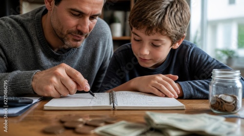 Family finances: parents helping their children understand financial uncertainty while planning household spending