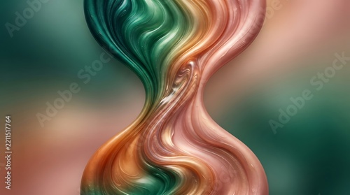 Frosted crystal gradient in jade and blush hues, with a woven crosshatch pattern, artistic abstract gradient background design