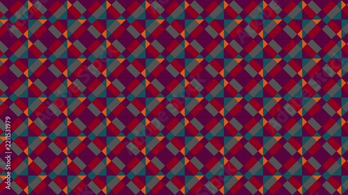 Halloween Background Video 4k With Seamless Geometric Pattern, Deep Purple Burgundy and Orange Interlocking Pinwheel Tiles