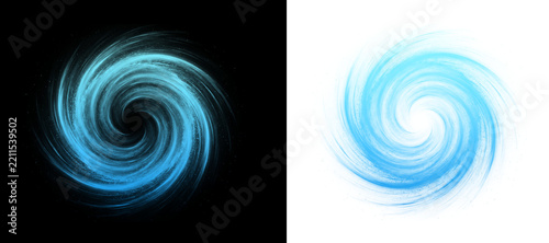 Blue swirl vortex spiral wave vector graphic design element