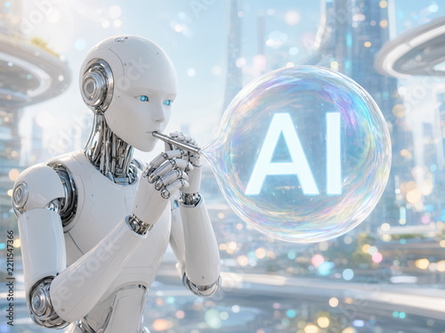 A humanoid is inflating the artificial intelligence bubble.