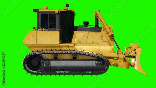 Heavy Equipment Dozer Side View