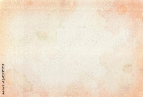 Soft cream and peach watercolor wash texture on a paper background, suitable for stationery, invitations, packaging, and digital overlays. Part of a coordinated matching pattern set.