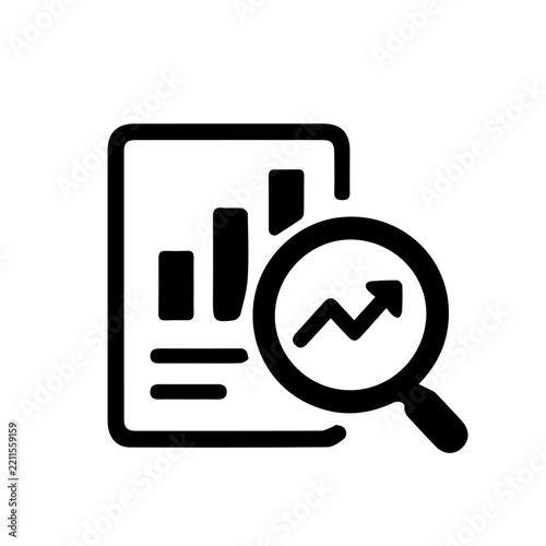 Business Analytics Report and Growth Analysis Icon