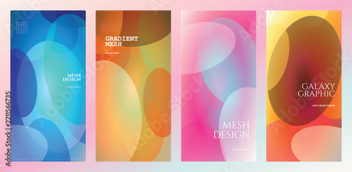Abstract Vector Background Design with Gradient and Pattern Fills