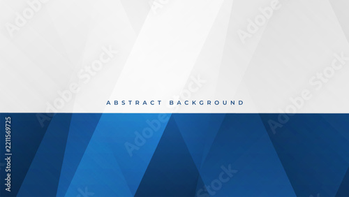 White and blue modern abstract background with geometric shapes for business conference invitation, presentation, poster, cover, flyer, social media, banner. Vector illustration