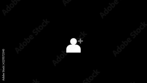 add account icon animation for new contacts or connections on websites, online profiles, and professional networking platforms.