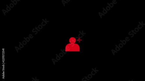 add account icon animation for new contacts or connections on websites, online profiles, and professional networking platforms.
