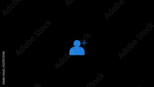 add account icon animation for new contacts or connections on websites, online profiles, and professional networking platforms.