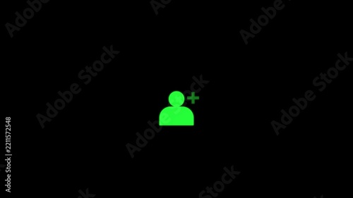 add account icon animation for new contacts or connections on websites, online profiles, and professional networking platforms.
