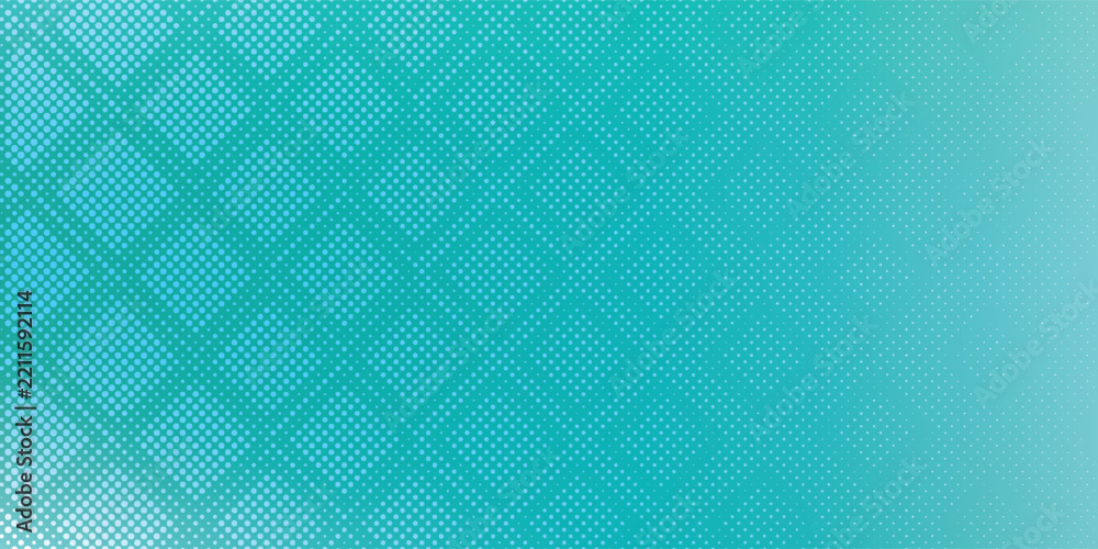 Obraz premium Abstract Turquoise Gradient Background with Halftone Dot Diamond Pattern eps10
