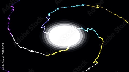 Cosmic Universe spiral galaxy core & stellar dust swirl stock motion video rendered with DEEP COSMIC SPACE deep space aesthetics.  Perfect for ambient music video visualizer, planetarium visualizers, 