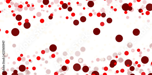 Red and dark red confetti circles falling isolated on a transparent