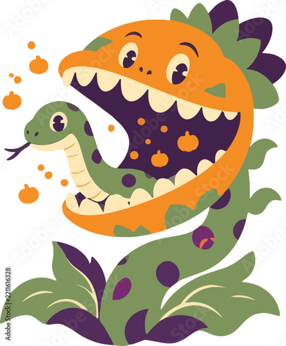 Halloween x Snake Vector