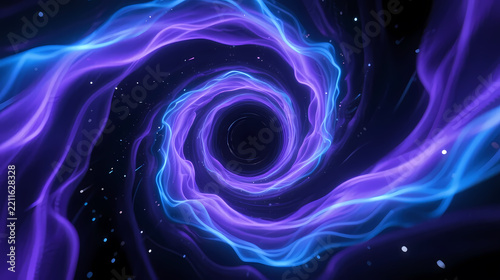 Spiral energy stream in cosmic space