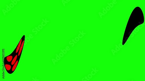 Animated Microscopic Worm Virus Movement - 4K Sci-Fi Parasite Microbe Wave Warp Floating Graphic on Green Screen Background