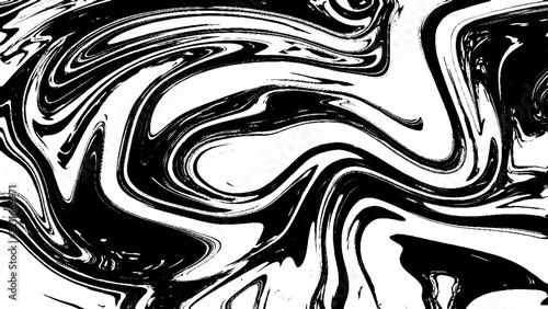 Black and white liquify abstract background. Abstract marbling in black and white