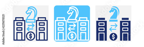 Building Strategy Icon In Two Colors Style Collection 