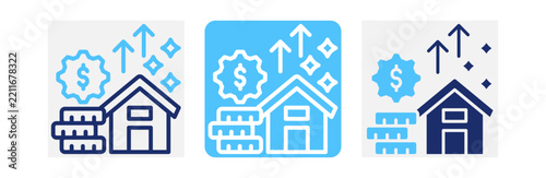Property Assets Icon In Two Colors Style Collection 
