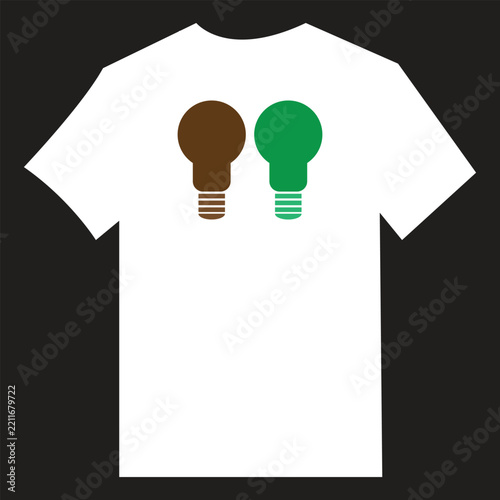 Light bulb T shirt vector