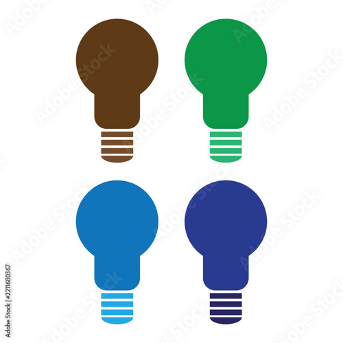 Light bulb icon set
