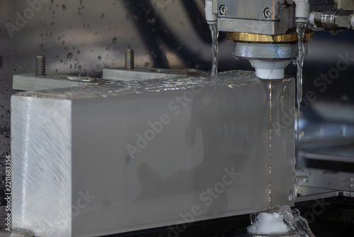 High thickness material cutting process by a CNC wire cut EDM machine