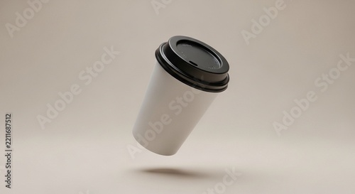 Coffee Cup Floating with Lid