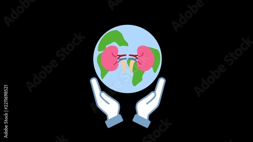 world kidney health awareness illustration organ