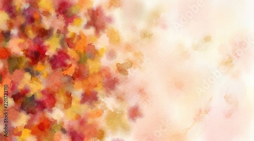 Abstract blurred background with warm autumnal colors and soft light effects