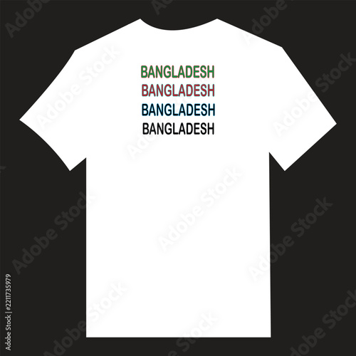 Bangladesh T-Shirt Apparel Template
