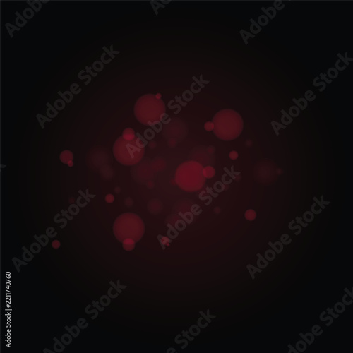 Red Glowing Bubbles Abstract Dark Background