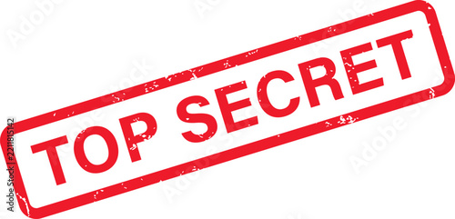 A red rubber stamp with the text secret, featuring a rectangular border on a clean white