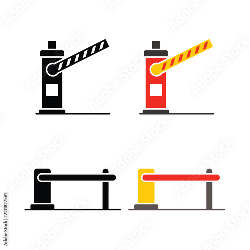 Set of Security Barrier Gate Vectors