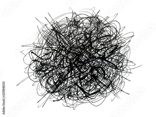 Black abstract network or web lines cluster