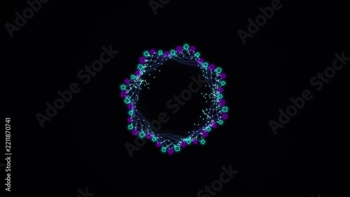 Abstract Neural Network Data Organization Animation