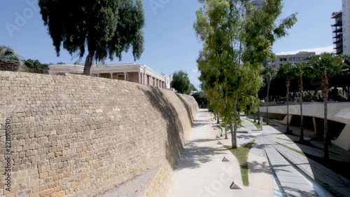 Nicosia, Cyprus, 2026,8th july, panoramic of the venetian walls