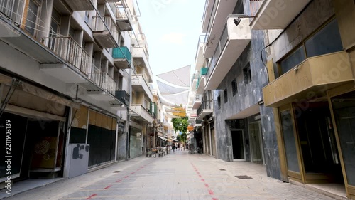 Nicosia, Cyprus, 2026,8th july, Hippocratous street in old town
