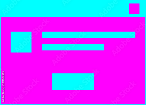 Vibrant Retro Neon Pixelated Dialog Box Sticker With Bold Magenta Outlines And Bright Cyan Glowing