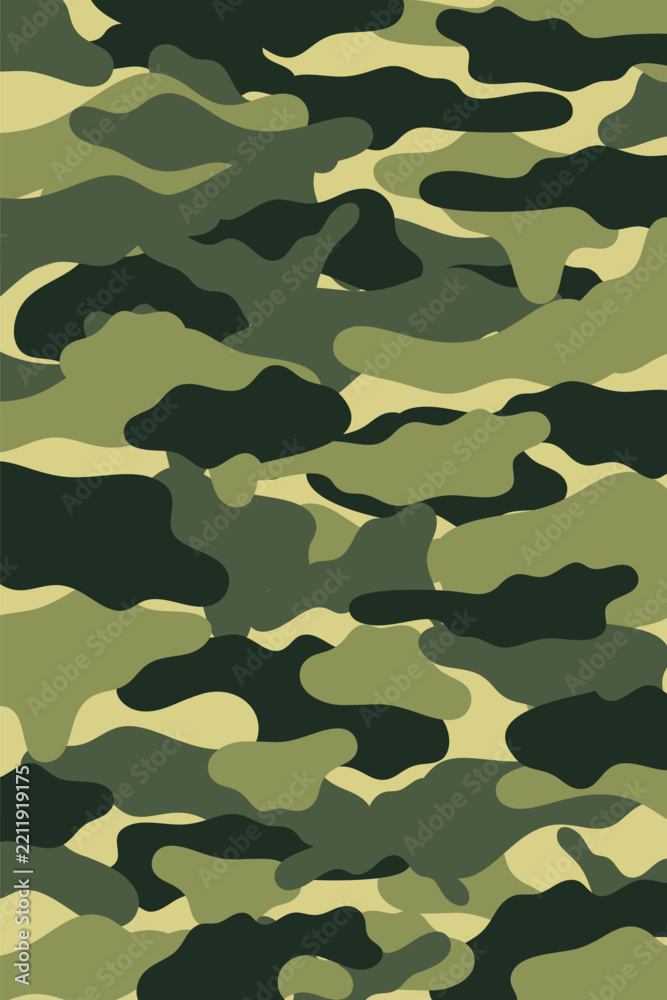 Fototapeta premium Green Military Camouflage Pattern Classic Army Woodland Camo Background