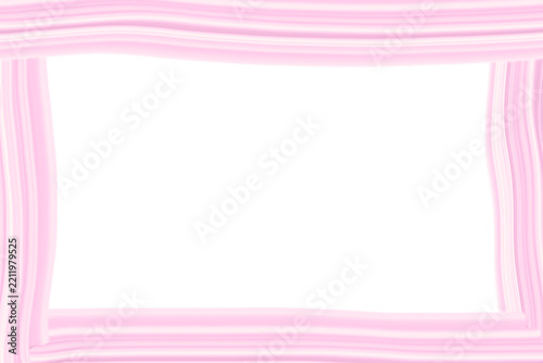 Pink  hand-drawn rectangular frame with decorative border