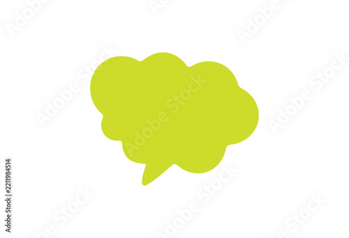 Lime Green Speech Bubble Icon, Editable Vector Chat Symbol for Online Messaging and Social Media Design