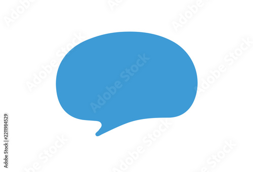 Blue Speech Bubble Icon, Editable Vector Chat Symbol for Messaging, Social Media and Digital Communication